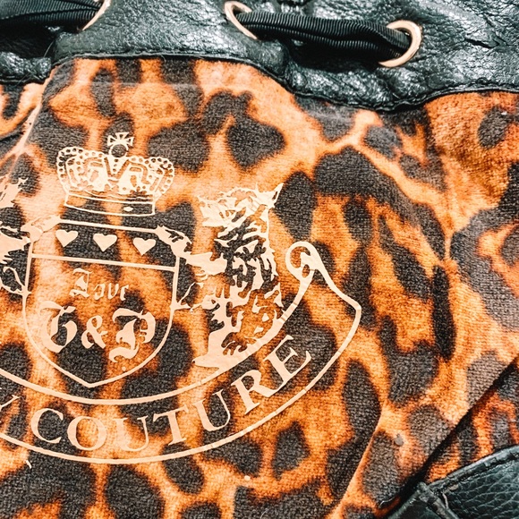 Juicy Couture Mini Day Dreamer Purse Velour Cheetah - Picture 7 of 13